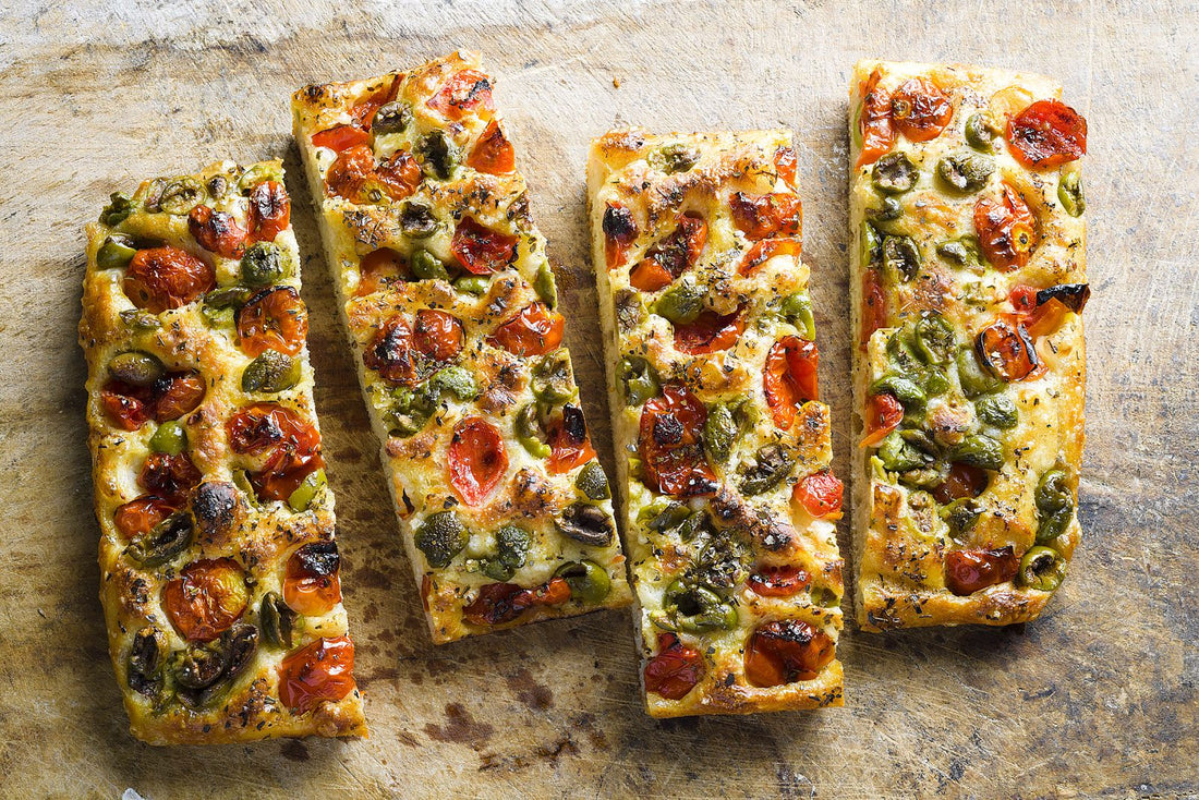 Easy Authentic Focaccia Bread Recipe with Olive Oil & Herbs