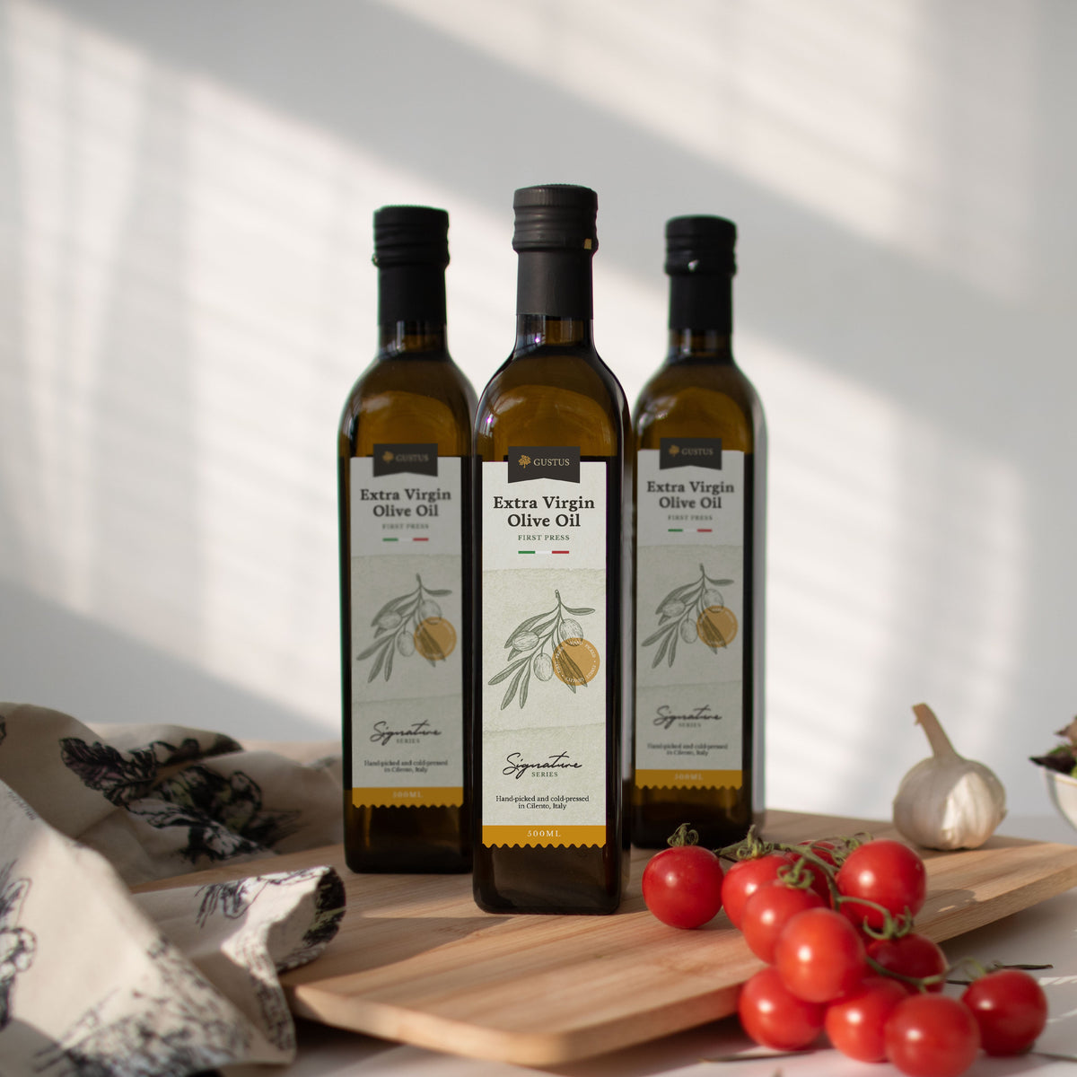 Vuoden oliiviöljyvarasto – 12x Gustus Organic Extra Virgin Olive Oil